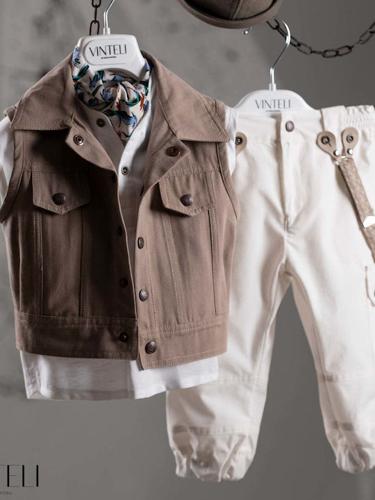 Vinteli Taufkleidung Für Jungen Khaki Anzug 6 Stück