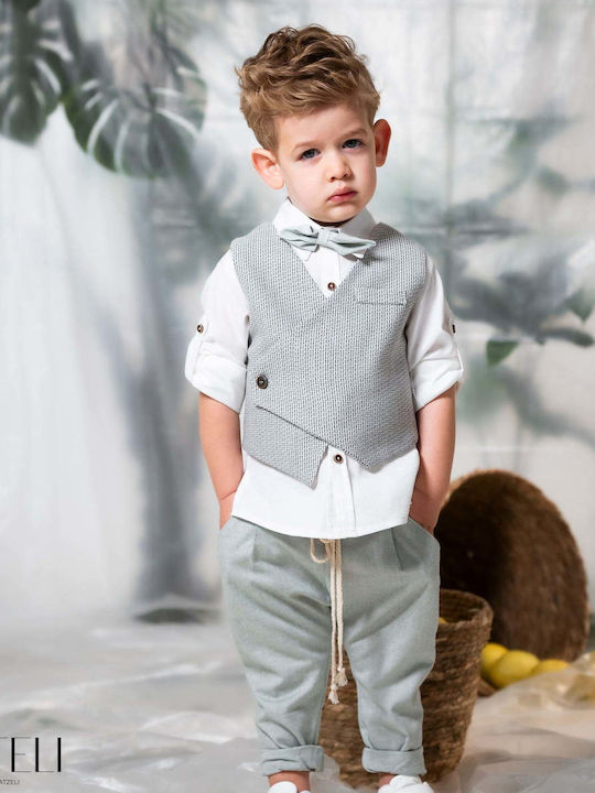 Vinteli Baptism Suit Gray 5 Pieces