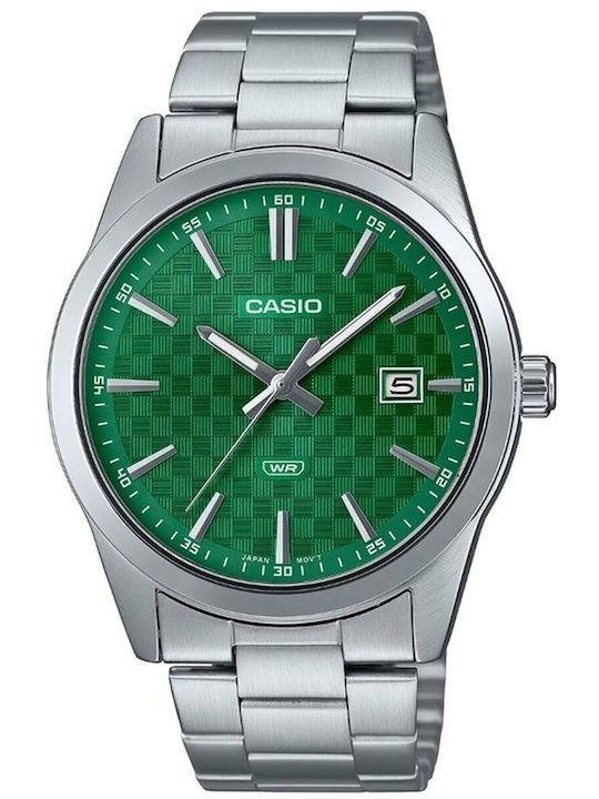 Casio Мъжки Часовник 41mm На Батерия със Сребрист Стоманен Браслет