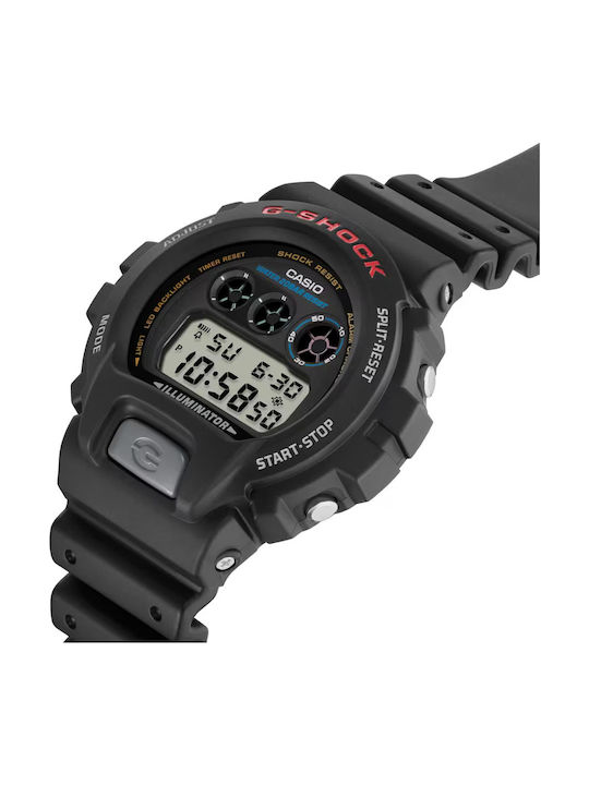 Casio G-shock Ψηφιακό Ανδρικό Ρολόι Χρονογράφος Μπαταρίας με Μαύρο Καουτσούκ Λουράκι