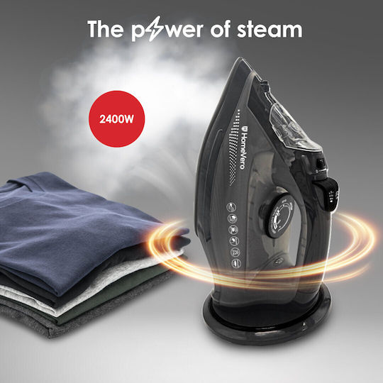 HomeVero Steam Iron 2400W with Ceramic Plate