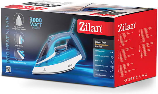 Zilan Σίδερο Ατμού 3000W με Κεραμική Πλάκα