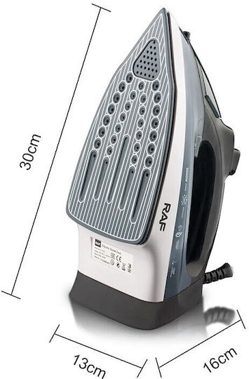 Raf R.1234g Steam Iron 2200W with Ceramic Plate and Continuous Steam Supply 35g/min