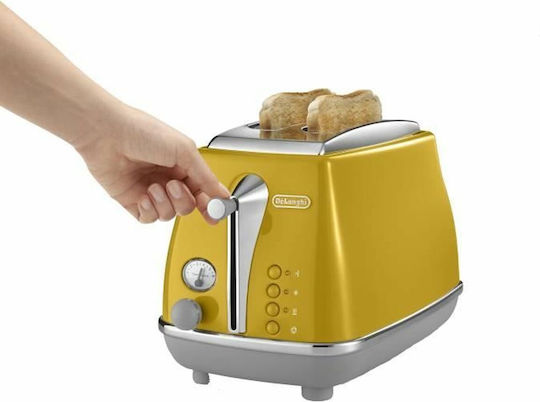 De'Longhi Icona Prăjitor de pâine 2 sloturi 900W Galben