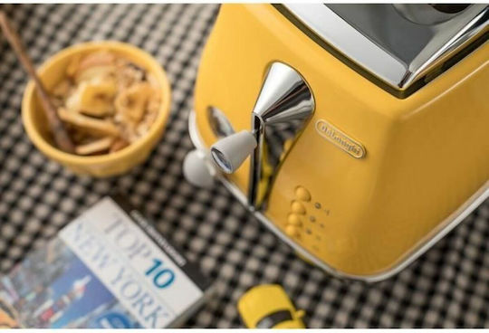 De'Longhi Icona Prăjitor de pâine 2 sloturi 900W Galben