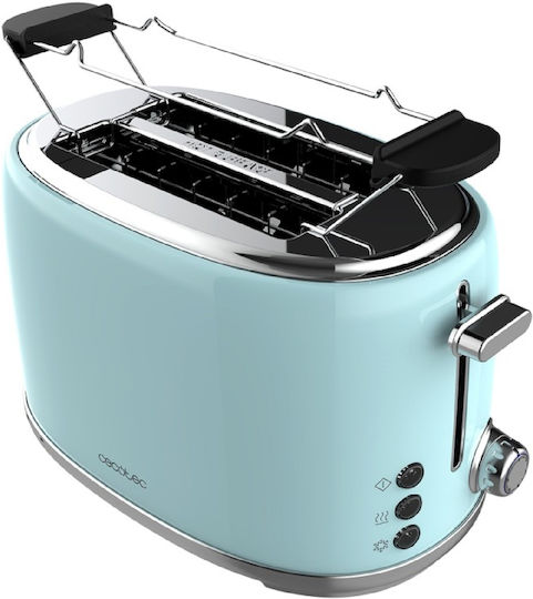 Cecotec Toast&Taste 1000 Retro Double Тостер Двуместна 980W Тюркоазен