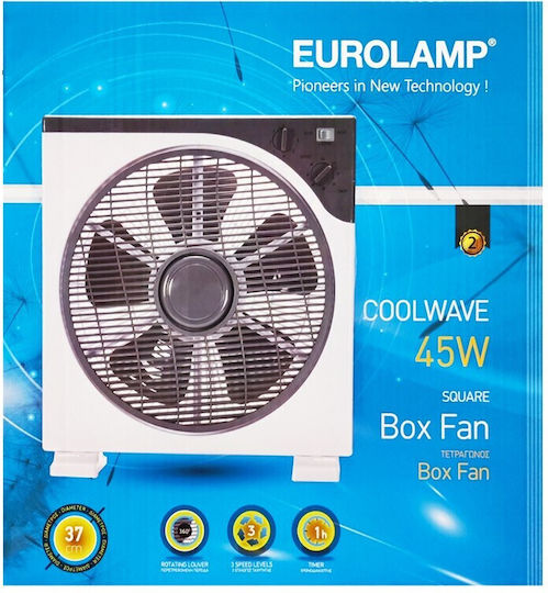 Eurolamp Box Fan 45W Διαμέτρου 30cm Λευκό