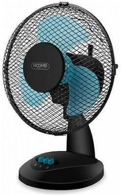 Hoomei Επιτραπέζιος Ανεμιστήρας 30W Διαμέτρου 25cm Μαύρος