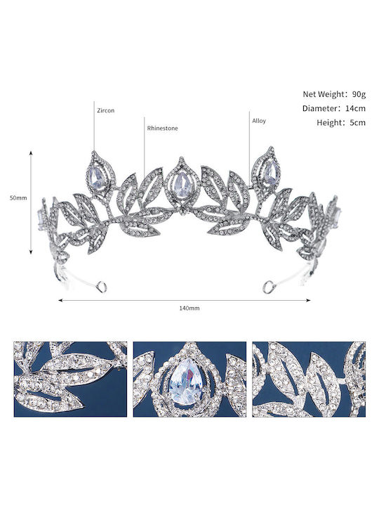 J3075 - Tiara de păr argintie