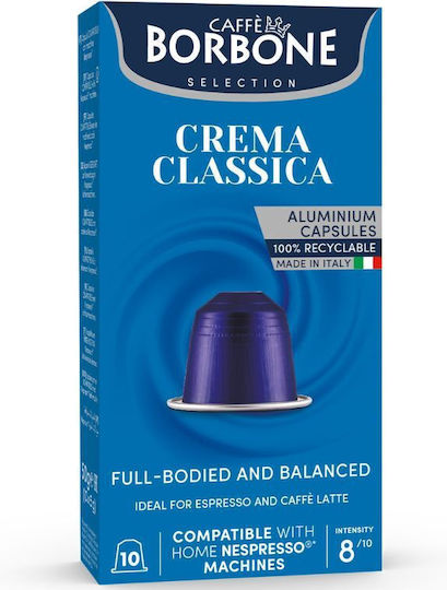 Caffe Borbone Capsules Espresso Crema Classica Compatible with Machine Nespresso 10caps,tobolek