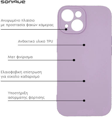 Sonique Back Cover Σιλικόνης / Υφασμάτινο Μωβ (Redmi Note 13 Pro+)