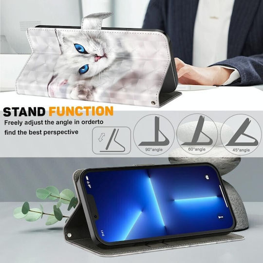 3d Painting Pattern Brieftasche Weiß (iPhone SE 2020)