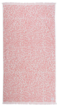 Nef-Nef Groovy Pink Pink Cotton Beach Towel with Fringes 170x90cm