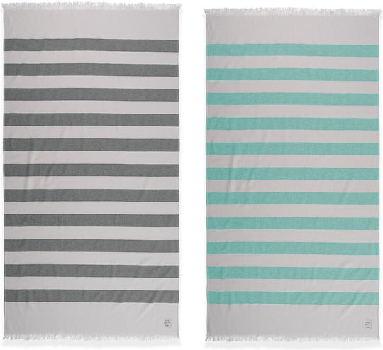 Nef-Nef Homeware United Baumwolltürkis mit Fransen 170x90cm