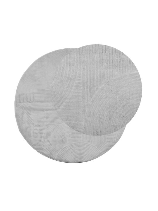 vidaXL Anti-slip Rug Round Grey