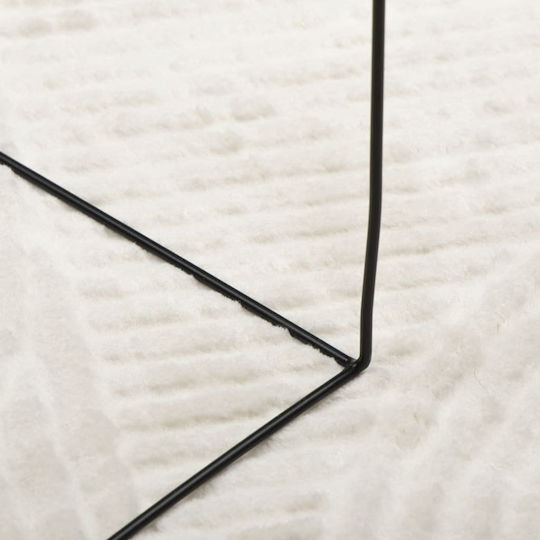 vidaXL Αντιολισθητικό Χαλί Στρογγυλό Κρεμ Φ120cm