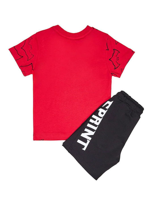 Sprint Kids Set with Shorts Summer 2pcs Red