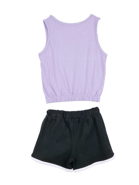 Frenzy Kids Set with Shorts Summer 2pcs Lilac