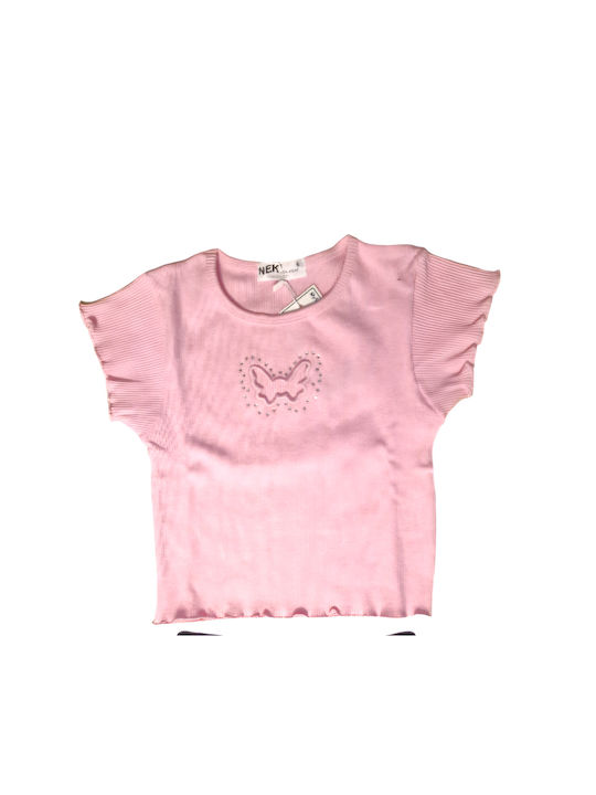 Nek Kids Wear Kinder Set mit Shorts Sommer 2Stück Pink