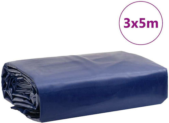 vidaXL Водоустойчив Брезент 650гр/кв.м 5x3м. Тежък товар Син