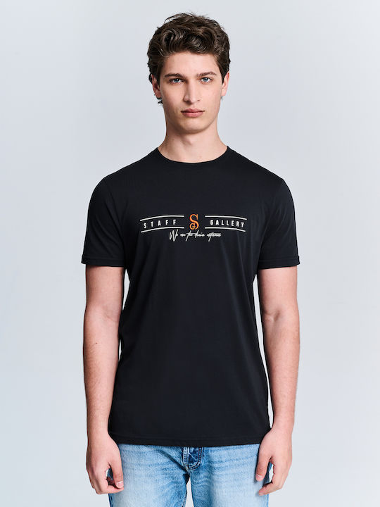 Staff Herren T-Shirt Kurzarm Black