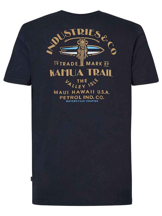 Petrol Industries Men's Short Sleeve T-shirt Navy Blue