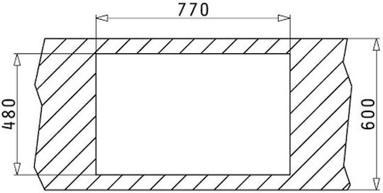 Pyramis Alea 2B 107157601 Drop-In Мивка Inox Сатен Ш79xД50см Сребрист