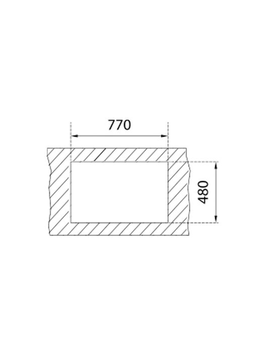 Teka Starbright 45 E-XN 1B 1D Ένθετος Νεροχύτης Δεξιός Inox Σατινέ Μ86xΠ50cm Ασημί