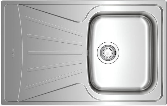 Teka Starbright 45 E-XN 1B 1D 115120037 Drop-In Spüle Rechts Inox Satiniert B86xT50cm Silber
