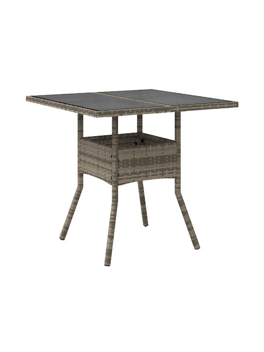 Tisch für kleine Außenbereiche Stabil Gray 80x80x75cm