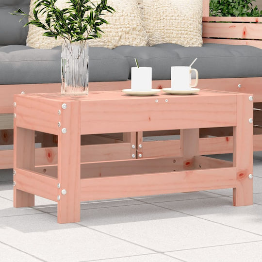 Auxiliary Garden Table for Small Outdoor Spaces Made of Brown Acacia 62x30x32cm
