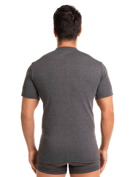 A7010 Men's Undershirts Short-sleeved in Gray Color 3Pack