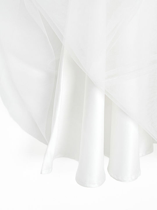 Rochie pentru Copii Mâneca scurta Din tul White