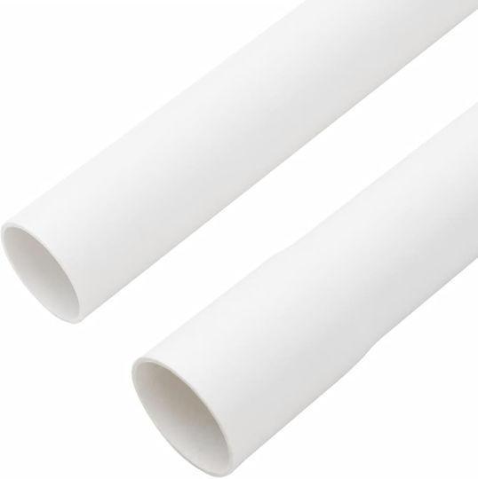 vidaXL Canal de Cablu din Plastic Alb 1m
