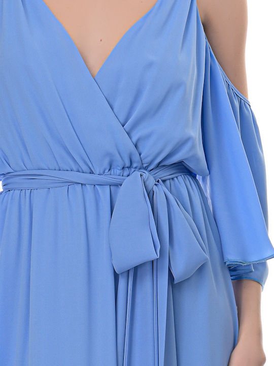 Maxi Indigo Off Shoulders Dress