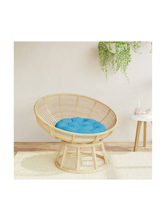 vidaXL Wasserdichtes Gartenstuhlkissen Rund Hellblau 60x60cm
