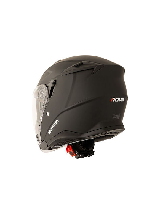 Nova Racing Downtown Black Matt Κράνος Μηχανής Jet ECE 22.06 με Sunvisor