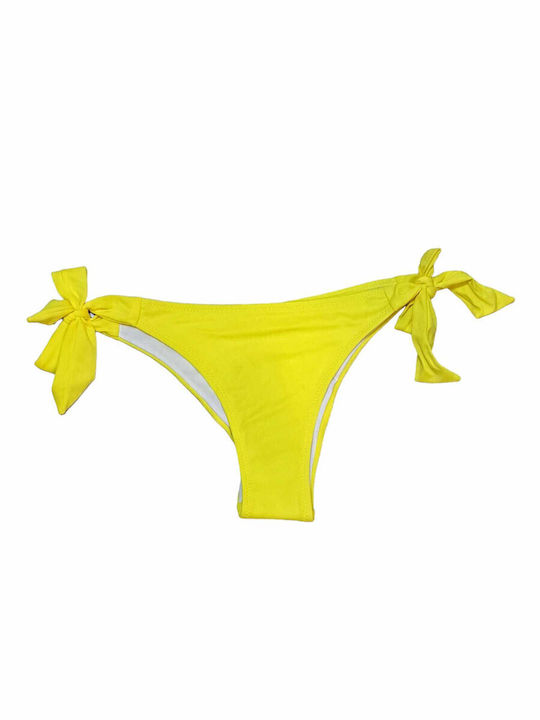 Bikini Brasilien mit Schnürchen Gelb