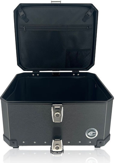 Coocase Q5 Μπαγκαζιέρα Μοτοσυκλέτας Αλουμινίου 55lt Brushed Series Dark Grey