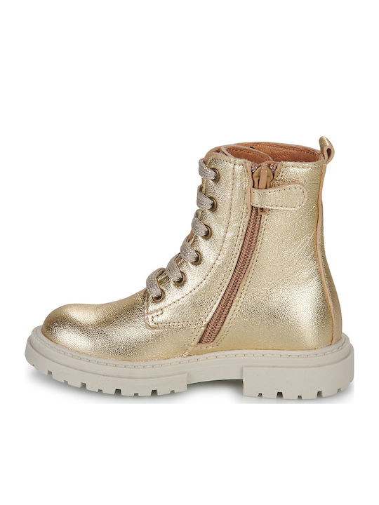 Mina Kids Boots with Zipper Gold