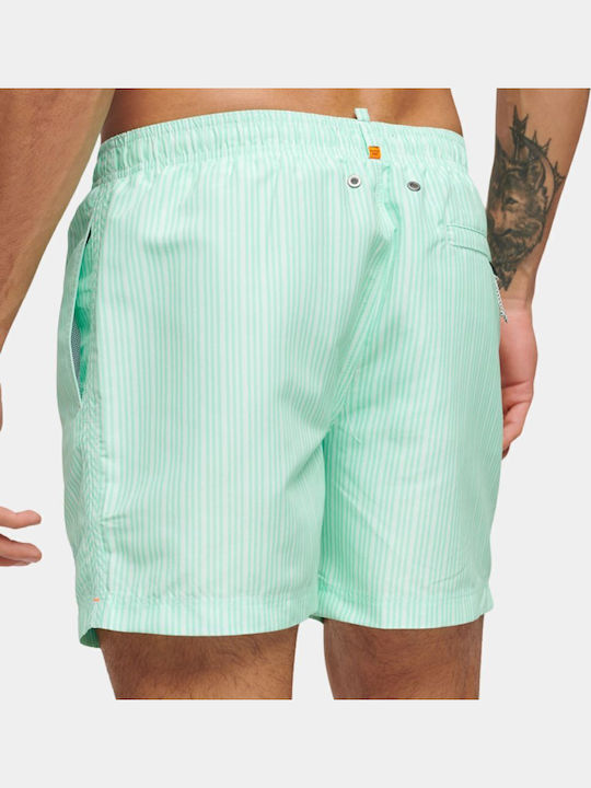 Men's Swimwear Shorts Green with Patterns