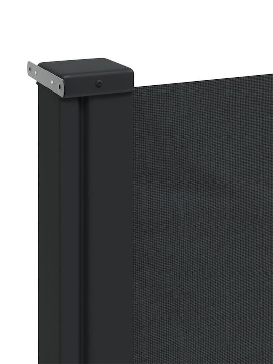 vidaXL Πλαϊνό Ρολό Σκίασης Κήπου Μαύρο 1x3m