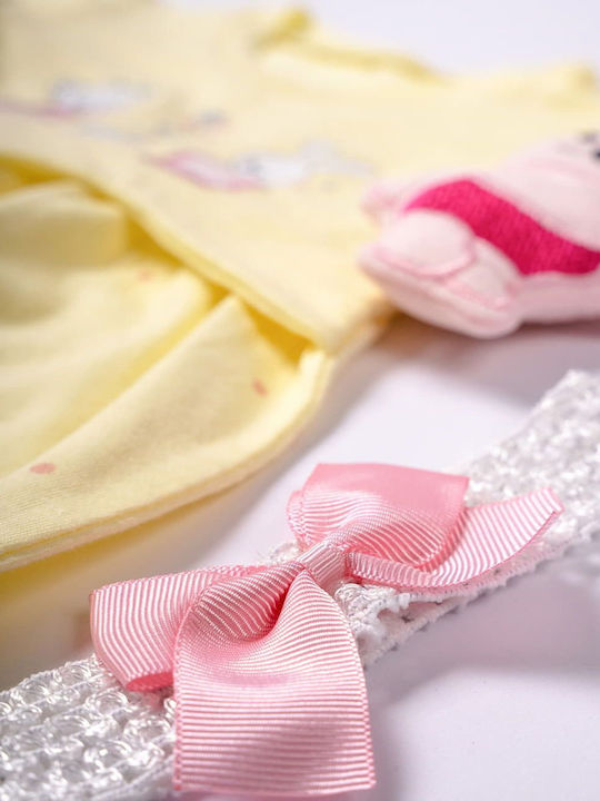 Evita Babystrampler Kurzärmelig Yellow