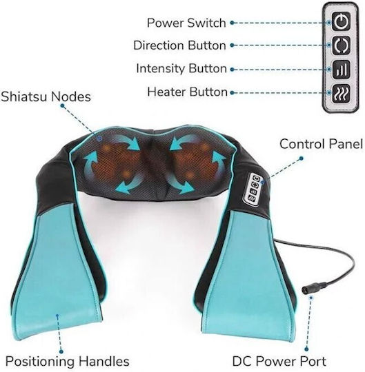 Songen Massage Shawl Massage Device Shiatsu for the Neck with Infrared Heat Black