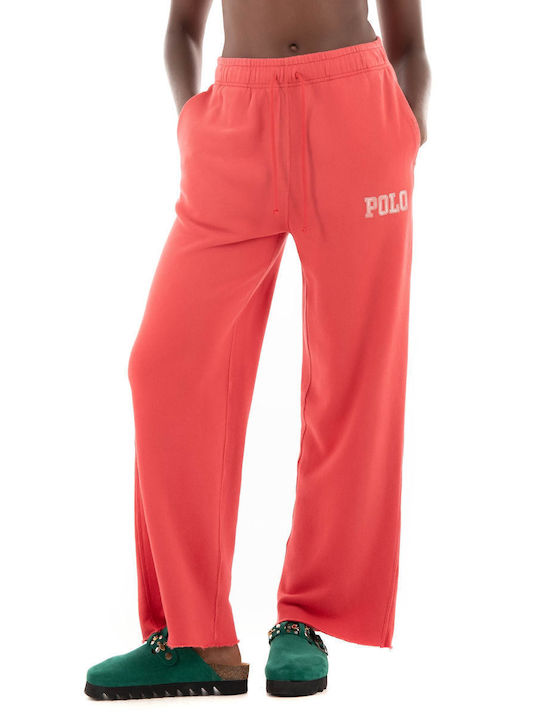 Ralph Lauren Γυναικείο Υφασμάτινο Παντελόνι Κόκκινο