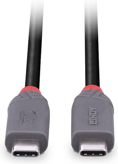 Lindy USB 4 Video Cable USB-C male - USB-C 240W PD Μαύρο 0.8m