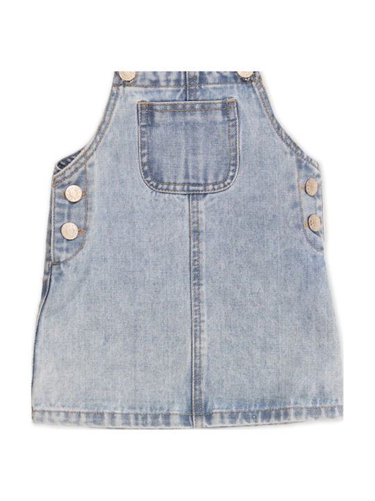 Kinder Latzrock aus Jeans Blau
