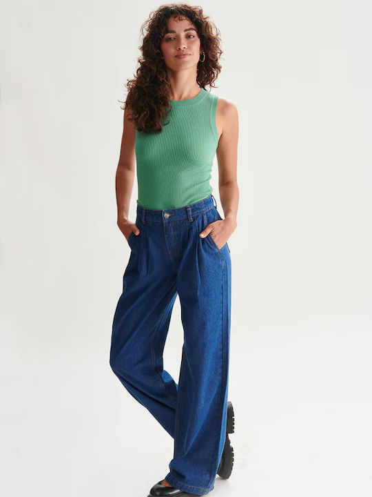 24 Colours Blue Pants Γυναικείο Τζιν Παντελόνι 80351-blue Blue
