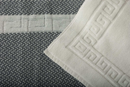 Astron Italy Meandros Hotel Bathroom Mat Gray 50x75cm with Weight 650gsm