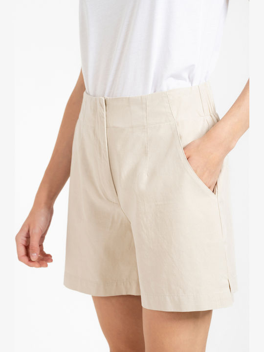 Philosophy Wear Femei Pantaloni scurți Light Beige